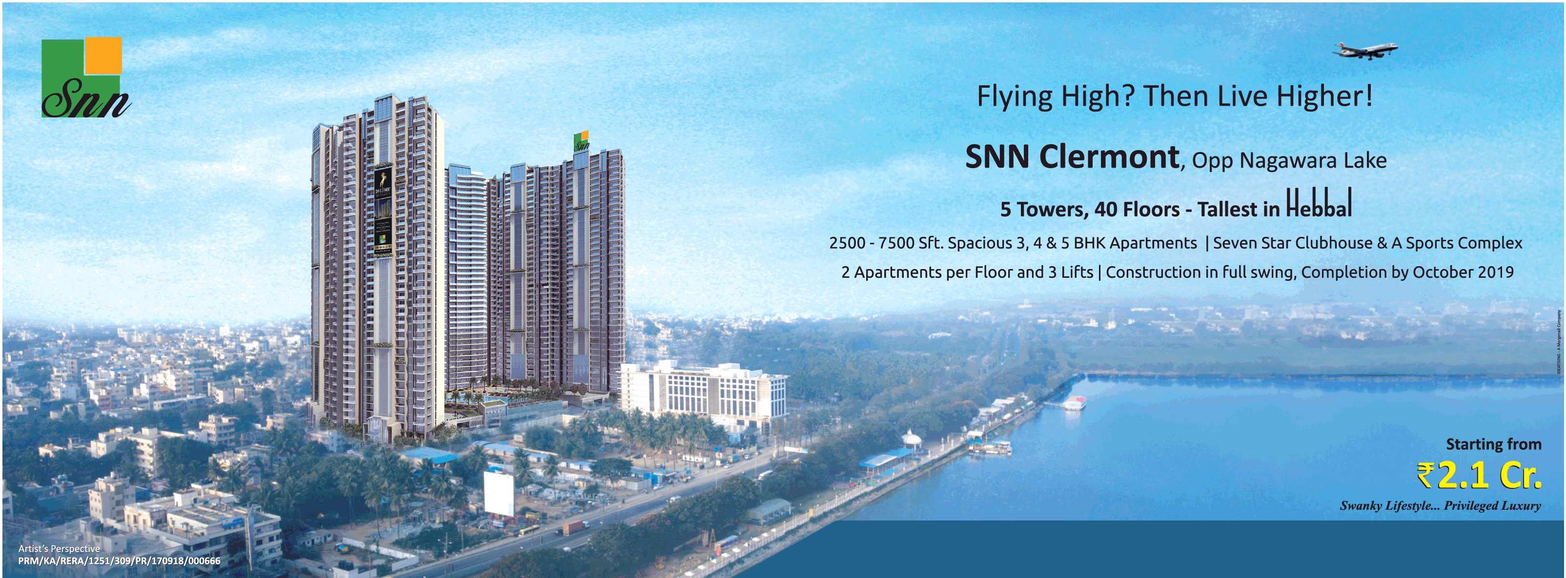 Construction in full swing at SNN Clermont in Bangalore